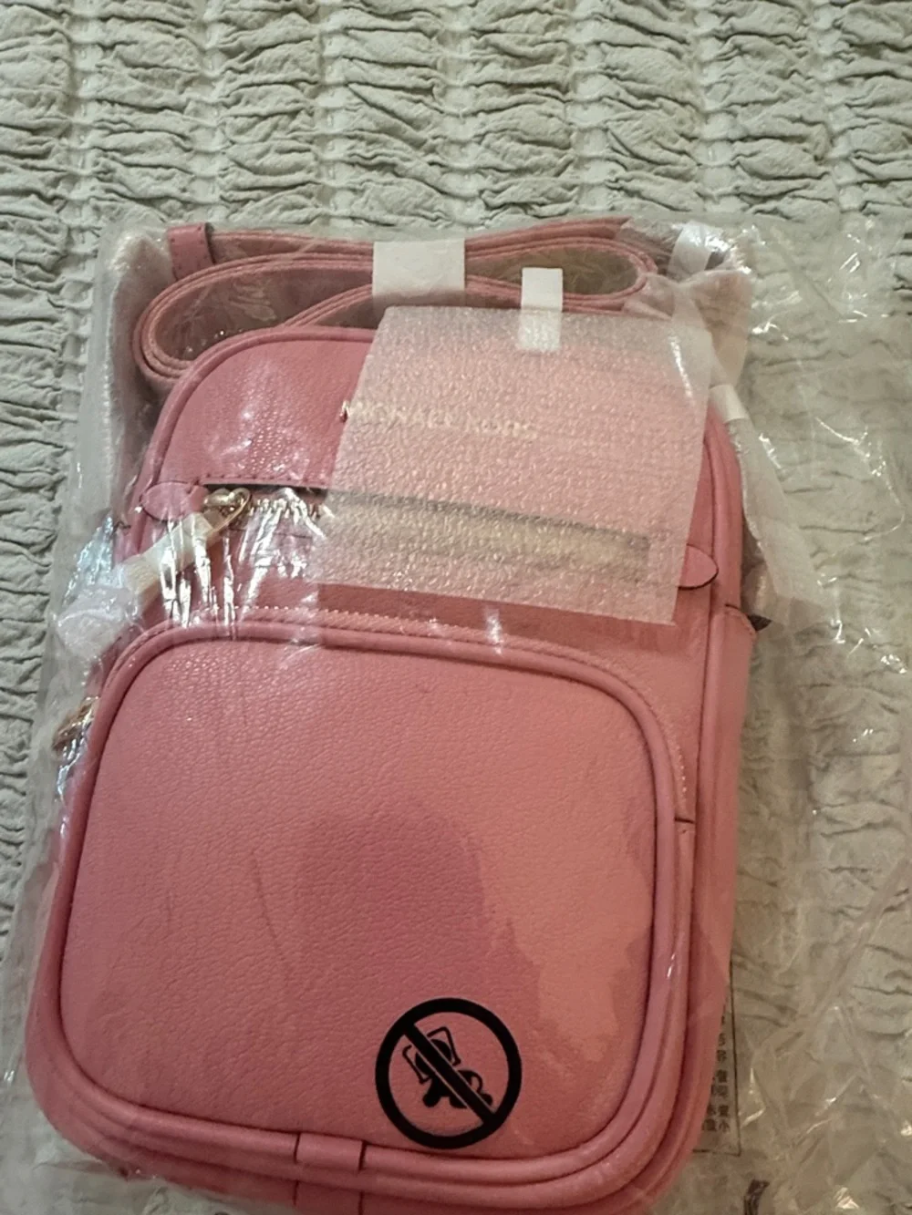 MICHAEL KORS Pink Leather Crossbody Jet Set Phone Bag/Purse-NWT